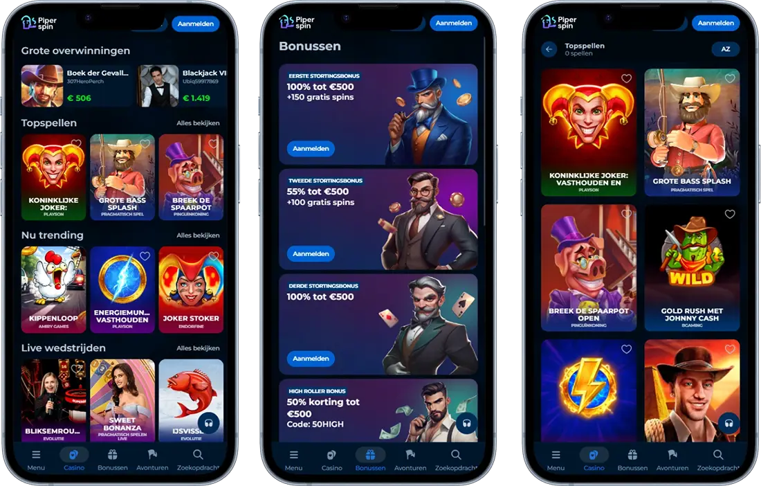 PiperSpin Casino Mobiele Ervaring