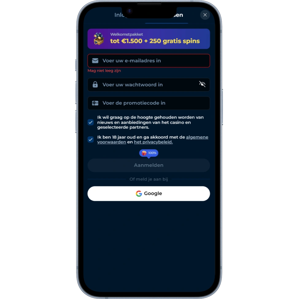 PiperSpin Casino Registratie en Login